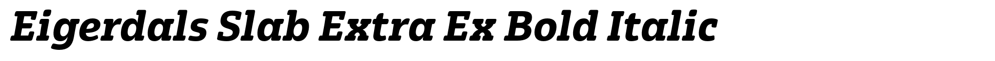 Eigerdals Slab Extra Ex Bold Italic image
